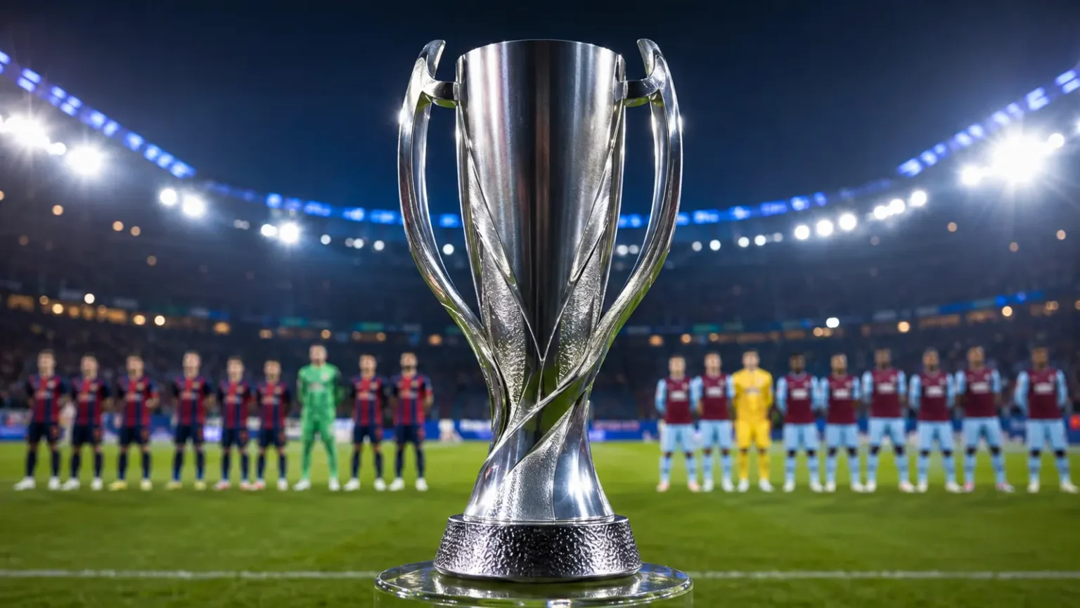 PSG–Aston Villa UEFA Szuperkupa 2026 – szerkesztőségi illusztráció